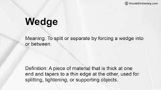Wedge Meaning