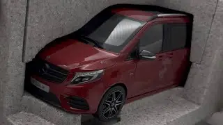 UNBOXING - Mercedes V-Class (W447) 2017 hyazinth red met. Norev 1:18