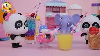Baby Panda's Fruit  Smoothie Party | Fruit Juice | Kitchen Play Set for Kids | Kids Toys | ToyBus