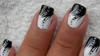 Black and White nail art tutorial