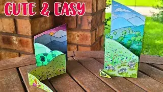 Adorable and Atmospheric!  Learn How to Make a Folding Landscape Card