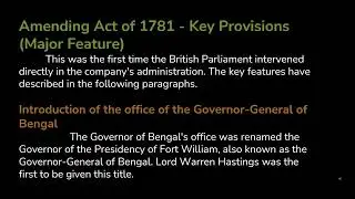 AMENDING ACT 1781 / INDIAN POLITY / UPSC