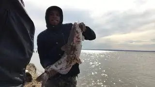 Out on the water keeping warm🎣🔥
