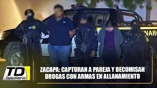 Zacapa: Capturan a pareja y decomisan drogas con armas en allanamiento
