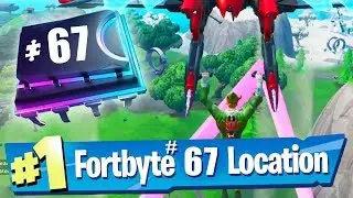 Местоположение Fortbyte #67 &mdash; доступный планер Retaliator, летающий через кольца под южным небом.