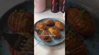 Ziemniaczki hasselback z czosnkiem i miodem | Tefal Easy Fry Silence Vision XL EY5568