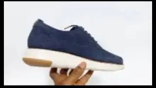 Baako Navy Nubuck Leather Derby Shoe