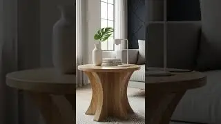 Unique Wooden Side Table | Round & Unusual Design for Your Living Room