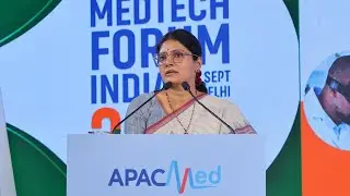 MoS Anupriya Patel ji speaking at the &ldquo;MedTech Forum-2025&rdquo; hosted by APACMed in New Delhi