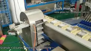 Multi Lane granule 10 lanes stick packaging machine horizontal cartoning