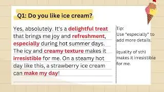 IELTS Speaking May to August 2023 Part 1  Ice Cream