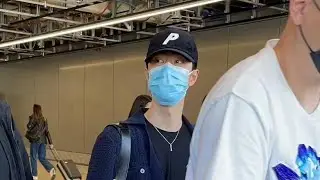 Fancams of Wang Yibo arrived Los Angeles, California for CHANEL Cruise 2024 show