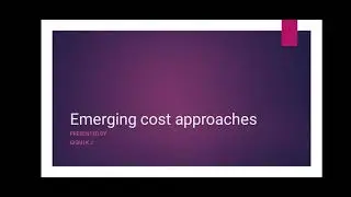 Emerging cost Approach