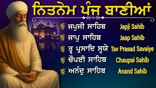 Nitnem Panj Bania  ਨਿਤਨੇਮ ਪੰਜ ਬਾਣੀਆ | Nitnem Sahib Full Path | japji sahib | Vol-1040 #nitnem