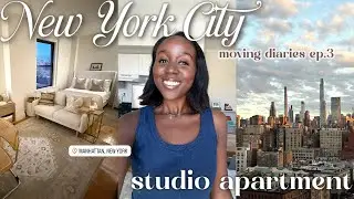 nyc moving vlog 🗽📦 | new furniture, *MAJOR* apartment updates, decorating, haul, & more!