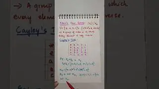 Klein's four group#kleins4group#grouptheory #abstractalgebra#bscmaths#mscmathematics 