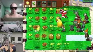 Молча играю в PvZ domination EX в крутых очках, а потом приходит Олег, тоже играет, но проёбывает.