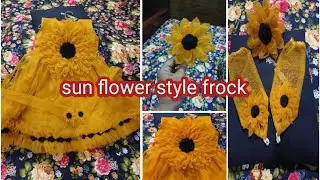 Barbie frocks sun flower style | Beautiful girl frocks design by saba Lifestyle