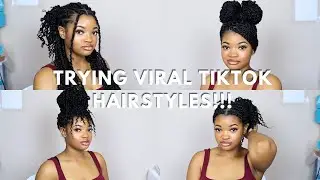 TRYING VIRAL TIKTOK HAIRSTYLES!!! | VLOGMAS DAY 2!!!