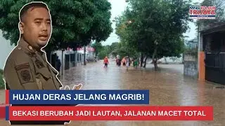 Bekasi Kebanjiran Hebat Saat Menuju Magrib, Rumah dan Jalan Tergenang I Trijaya Update