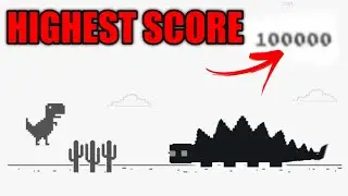 Chrome Dino Game Highest Score - 1 Million Highest Score | Dino Game