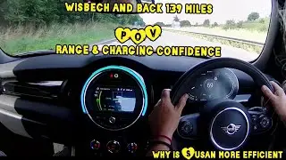 Mini Electric Cooper SE POV 139 mile road trip. To charge or not & why am I less efficient?