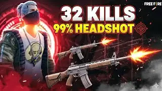 Solo vs Squad Me Tabahi! 💀 32 Kills + 99% Headshot Rate | Free Fire Max