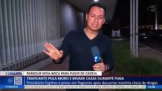 DF ALERTA - Traficante pula muro e invade casas durante fuga
