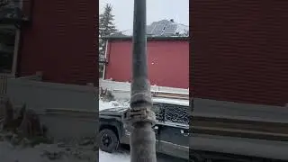 Pouring basement in winter storm ⛈️ #construction #concretepump #concreteconstruction #canada