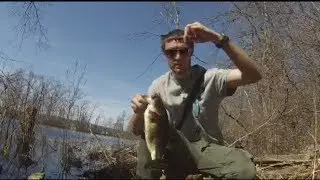 Fishing for Spawning Largemouth Bass. Rhode Island