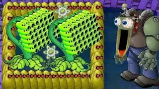 99 Threepeater Vs 99 Gatling Pea Vs Giga Gargantuar Vs Dr Zomboss Hack Plants vs Zombies