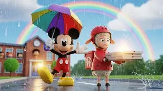 Mickey Mouse Helps a Sheep Deliver Pizza in the Rain 🐑🍕 | Kids 3D Cartoon Story
