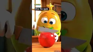 Alphabet A to C : slice the apple : Jellybean ASMR Learning Show