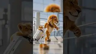 Friendship on lion and panda #cuteanimal #subscribe