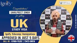 Congratulations to Sahilpreet for securing his UK study visa for the University of West London !