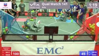 VEX Worlds 2016 - VRC High School - Arts - Qual 141 (9031C 5062B) 211 vs 237 (1497W 5509A)