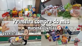 Primeira compra do mês morando juntos • Quanto gastamos?• Mercado, fruteira e açougue
