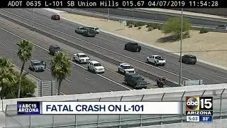 Deadly motorcycle crash causes delays on L-101 near Union Hills