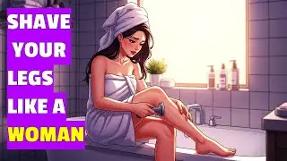 Guide to shaving legs. Feminization for transgender Women. Mtf transition.