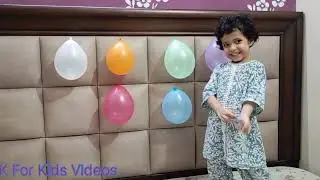 Balloon colours | Teach balloons colour | Fun with balloons | indoor game for kids | #kforkidsvideo