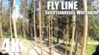 [4K] Mein erster Zipline-Coaster! | Fly Line | Skiliftkarussell Winterberg | Onride POV