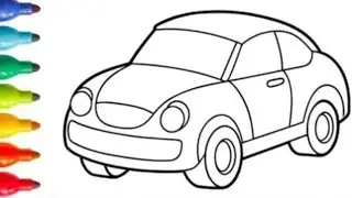 Car drawing colouring for kids &hearts;️