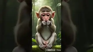 A monkey baby crying for food