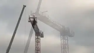 JPI Construction   High Rise Crane Installation Time Lapse