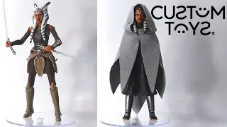 STAR WARS Hasbro The Black Series Rosario Dawson Ahsoka Tano action figure CUSTOM REVIEW.