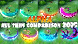 Alpha All Skin Legend S+ Comparison 2025 | MLBB