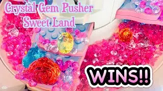 Crystal Gem Pusher Sweet Land Challenge !! Crystal Rose | WINNING !! Candy Pusher at Japan