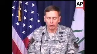 The U.S. Commander in Iraq, General David Petraeus, held his first news conference on Thursday touch