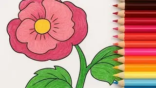 Fun flowers Coloring 🎨 | Learn Colors with flowers!