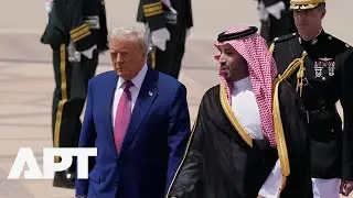Trump Meets Saudi Crown Prince MBS Inside Airport Hall During Official Welcome Ceremony | APT